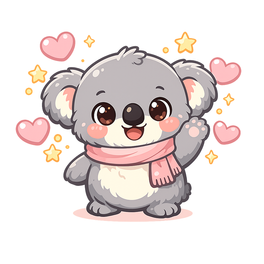 Bubba the koala mascot waving